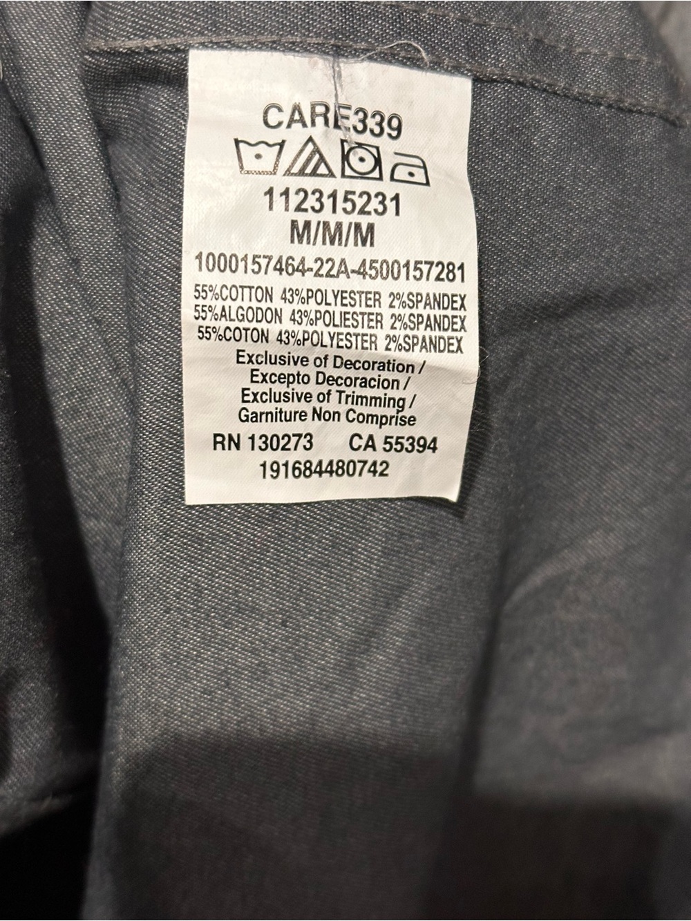 Wrangler Short Sleeve Button-Up Shirt in Grey - Picture 3 of 4